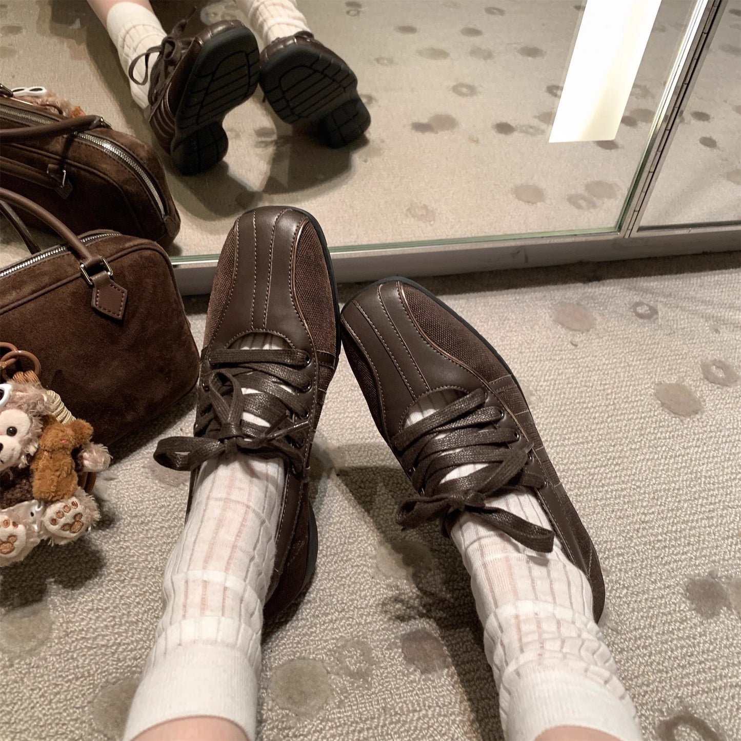 Version Su Same Square Head Strap Height Increasing Slippers