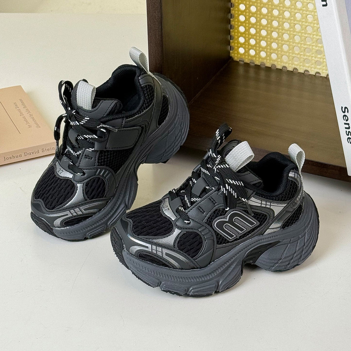 Children's Spring Daddy Fashion Letters Running Retro Kid's Sneakers