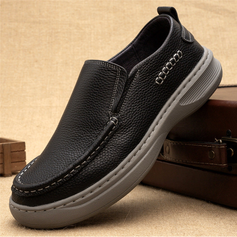 Men's Autumn Genuine Comfortable Slip-on Soft Men's Casual Leather Shoes