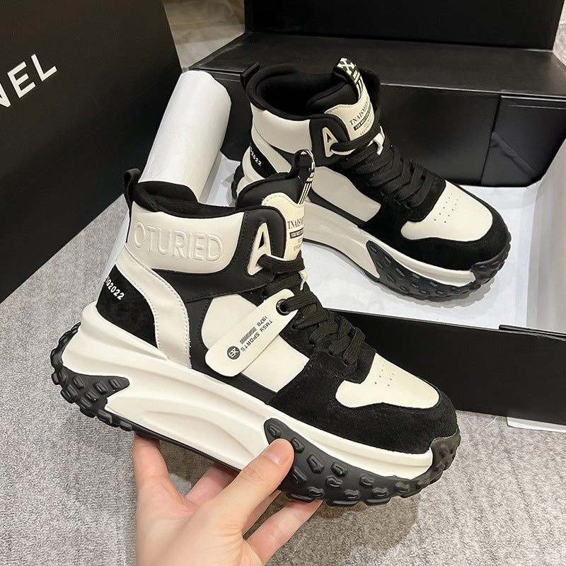 Women's & Men's Winter Fleece-lined Fashionable Warm Cotton Thick Sole Men's Shoes