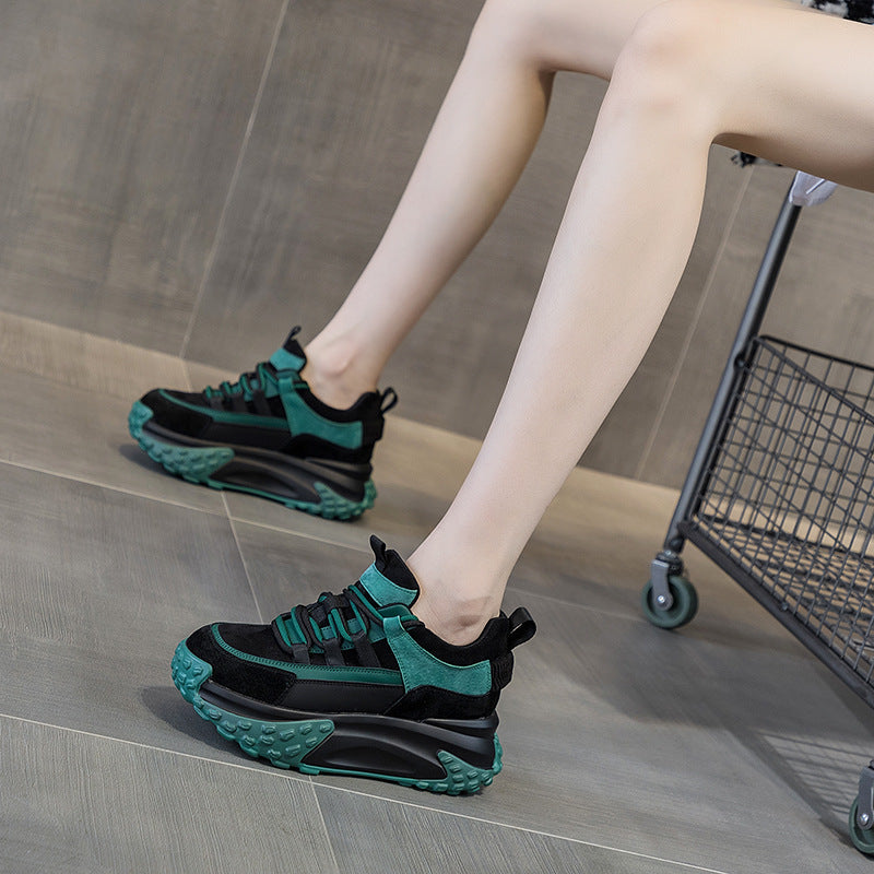Women's Dad Fleece-lined Matte Spring Platform Fashion Women's Casual Shoes