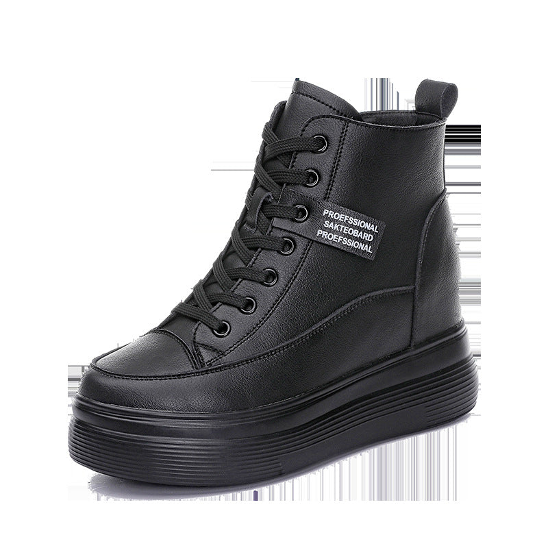 Women's Wedge Platform Small Inner Height Increasing Short Women's Casual Shoes
