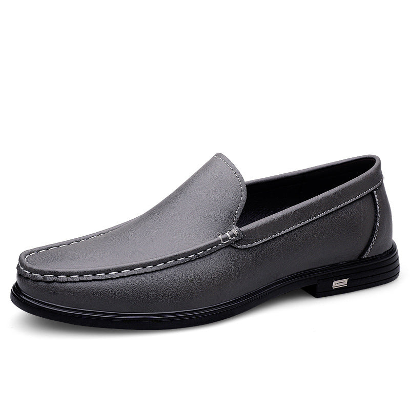 Men's Cowhide British White Business Formal Wear Casual Shoes