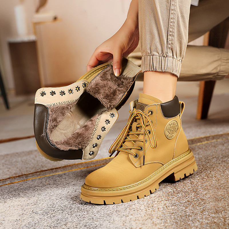 Women's Martin Bumblebee Ankle Thick Bottom Retro Women's Shoes