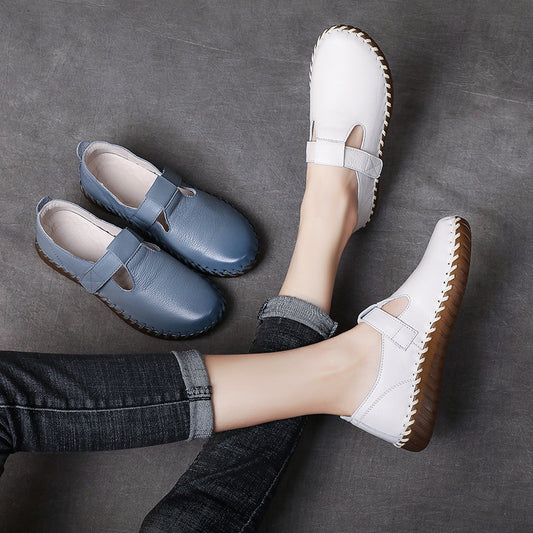 Women's Stick Genuine Comfort First Layer Cowhide Casual Shoes