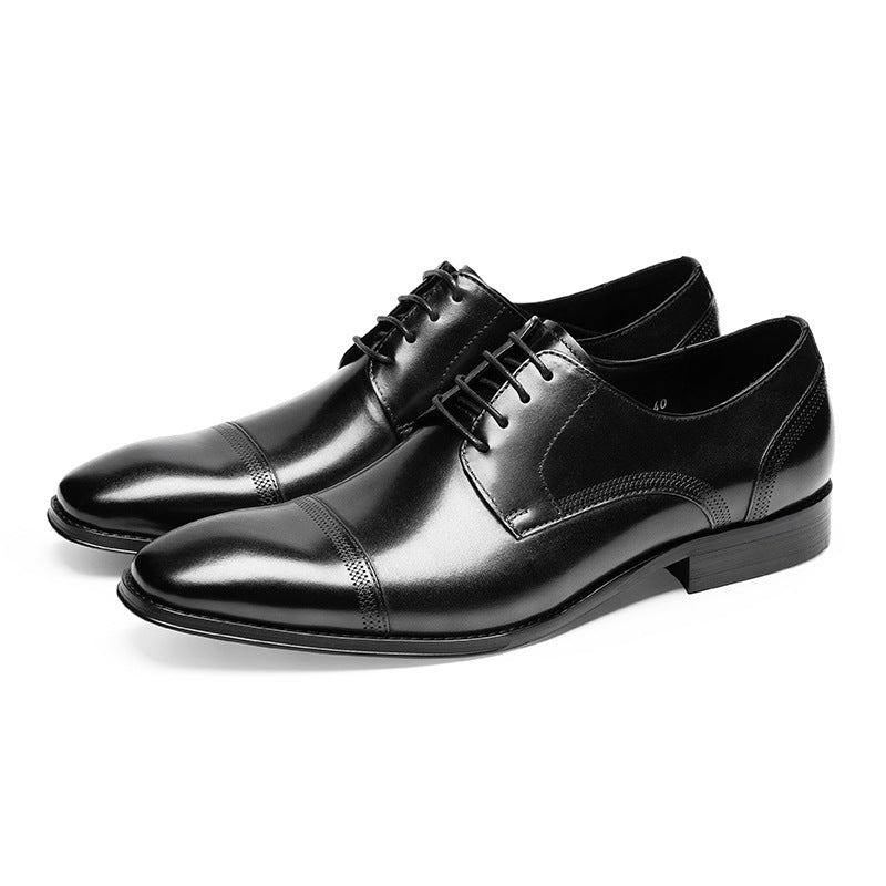Men's Delivery Within Hours Genuine Business Formal Wear Cowhide Leather Shoes