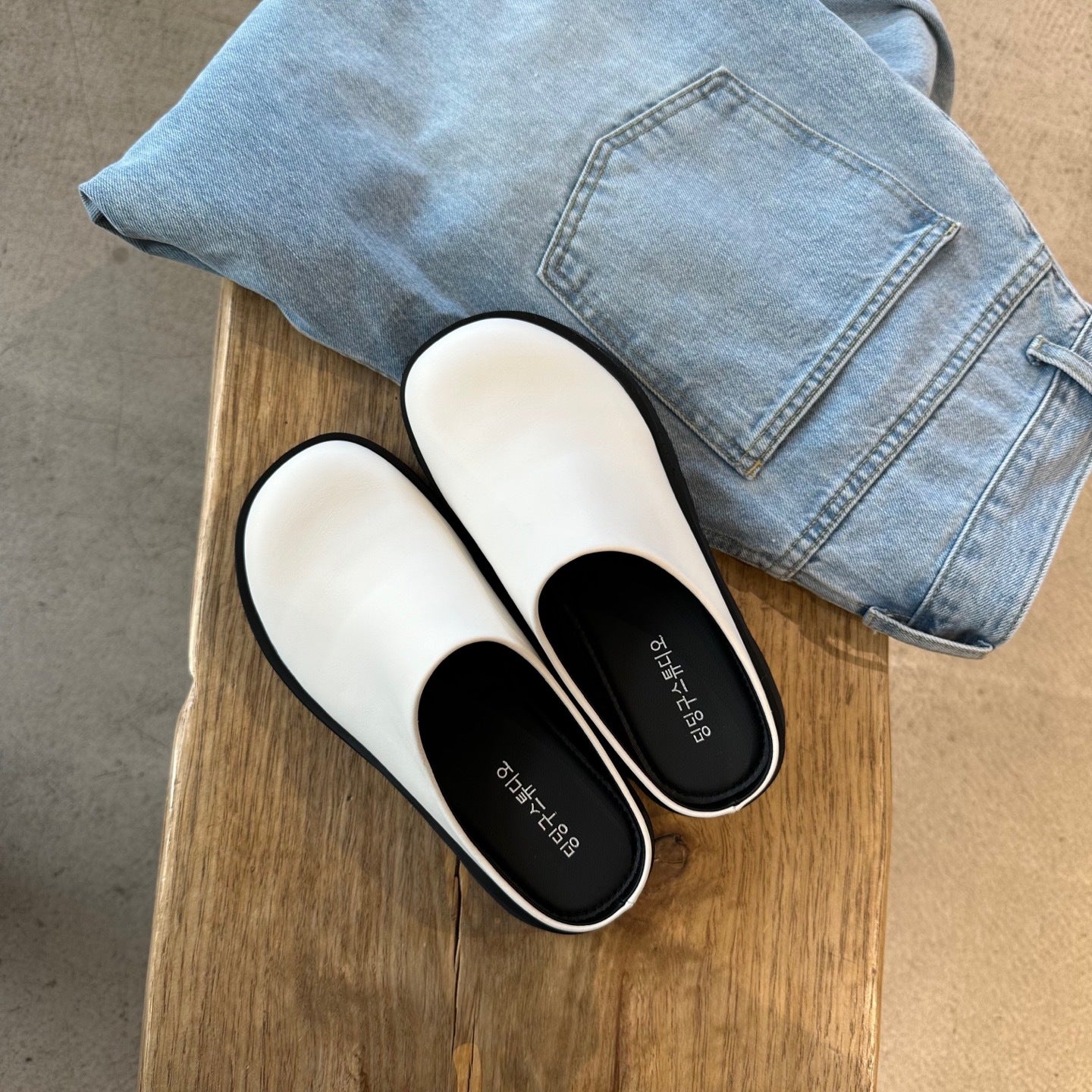Women's Muffin Thick Bottom Toe Cap Half Spring Slip-on Retro Slippers