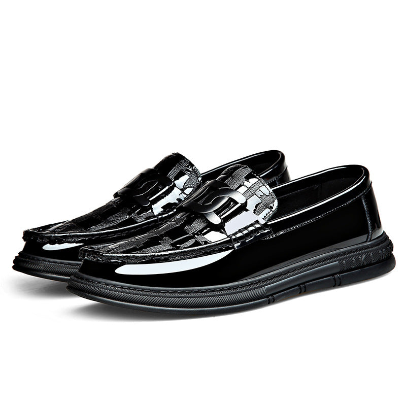 Men's Fashion Cattlehide Slip-on Lightweight Soft Sole Loafers