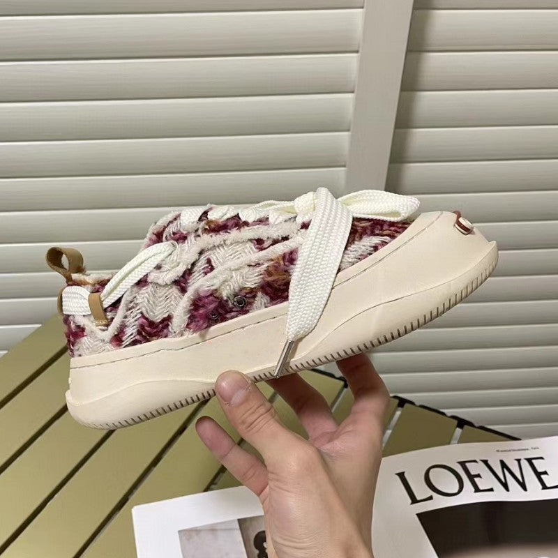 Women's Thick Sole Increased Half Support Couple Jack Canvas Shoes