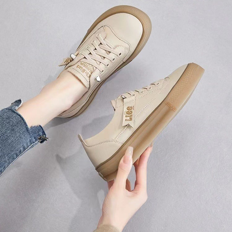 Women's Cowhide Beef Tendon Flat Slip-on Fashion Women's Sports Shoes