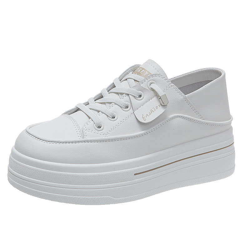 Wear Slip-on Platform White Female With Hidden Heels