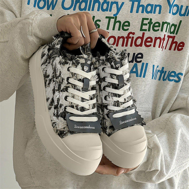 Women's & Men's Classic Style Niche Design Couple Board Canvas Shoes