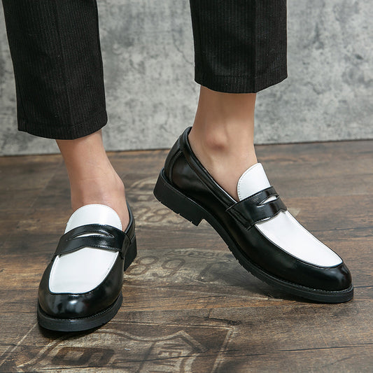 Men's Office Formal Plus Size Black White Leather Shoes