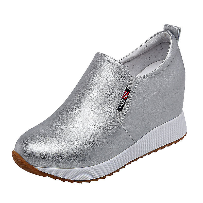 Women's Source Summer Hidden White Travel Slip-on Lazy Heels