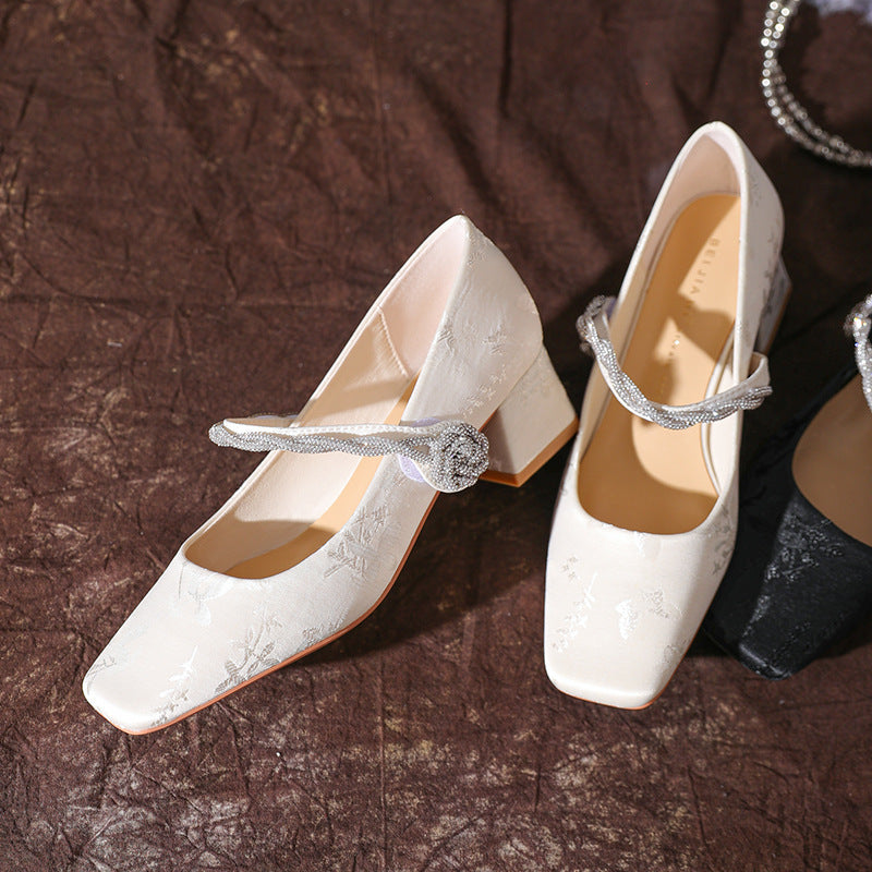 Women's Chinese Embroidery National Style Square Toe Women's Shoes