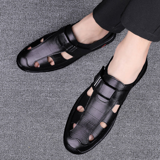 Men's Hollow Toe Box Soft Bottom Beach Sandals