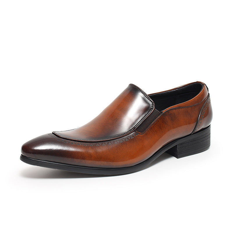Men's Authentic British Style Slip-on Fashionable Business Formal Leather Shoes