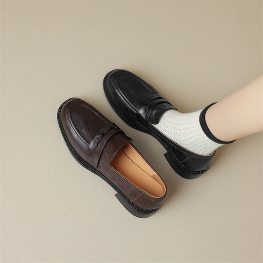 Women's Mouth Eu South Korea Chunky Small Loafers