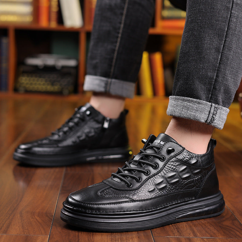Men's Winter Genuine Wool Sports Soft Bottom Fleece-lined Men's Shoes