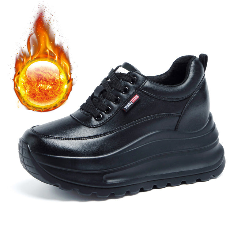 Women's Increasing Insole Single-layer Small Platform Thick Men's Shoes
