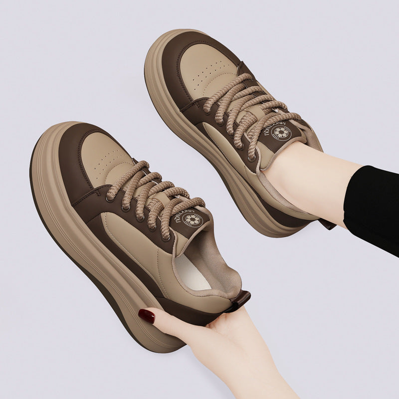 Women's Silk Rabbit Spring Retro Platform Height Casual Shoes
