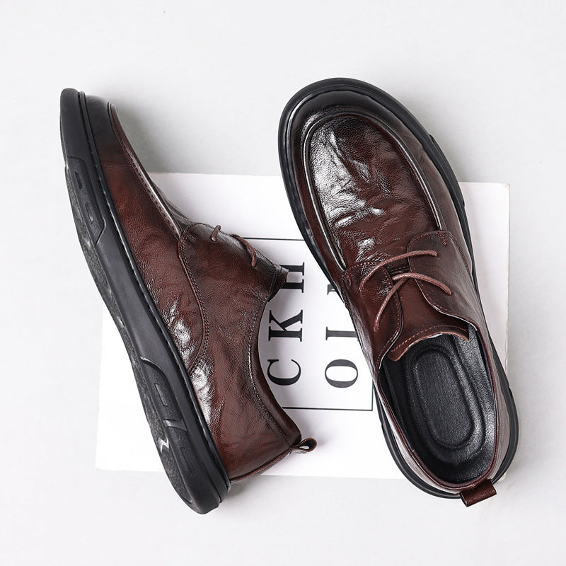Innovative Men's Breathable Korean Fashion Soft Men's Casual Leather Shoes