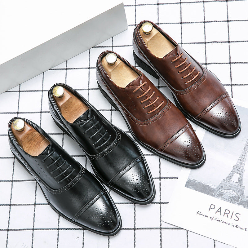 Men's Pointed Toe British Style Hairstyle Office Loafers