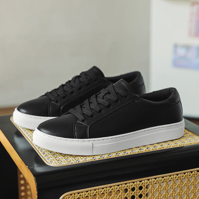 Men's Bottom White Genuine Plus Size Widened Men's Shoes