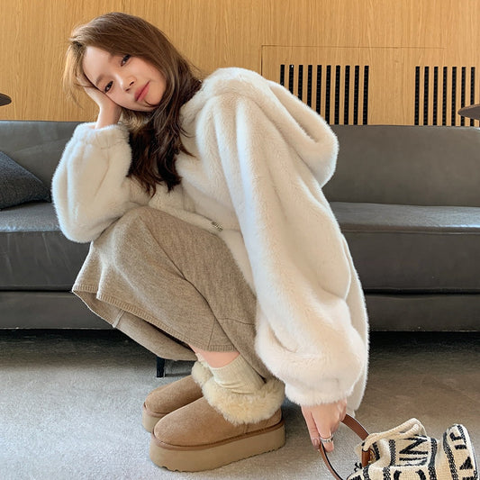 Lining Sheepskin Fur Integrated Thick Bottom Snow Boots