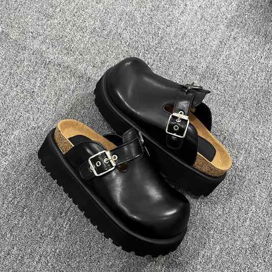 Outer Wear Thick Bottom Increased Genuine Slippers