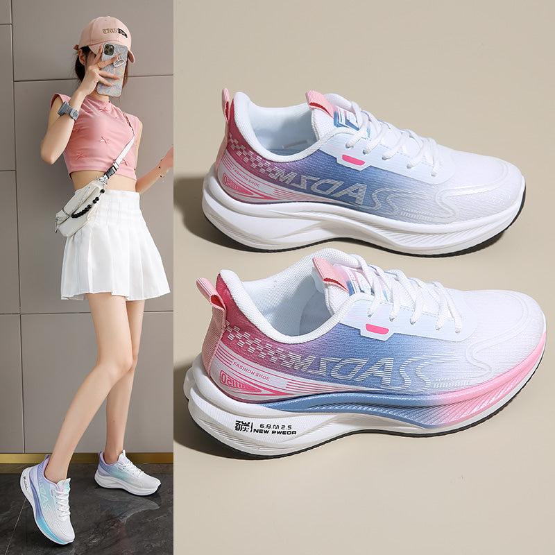Women's Rabbit Carbon Plate Running Mesh Breathable Shock Absorption High School Women's Shoes