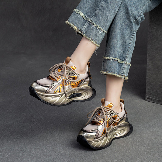 Women's Platform Dad Colorful Street Fashion Trendy Casual Shoes
