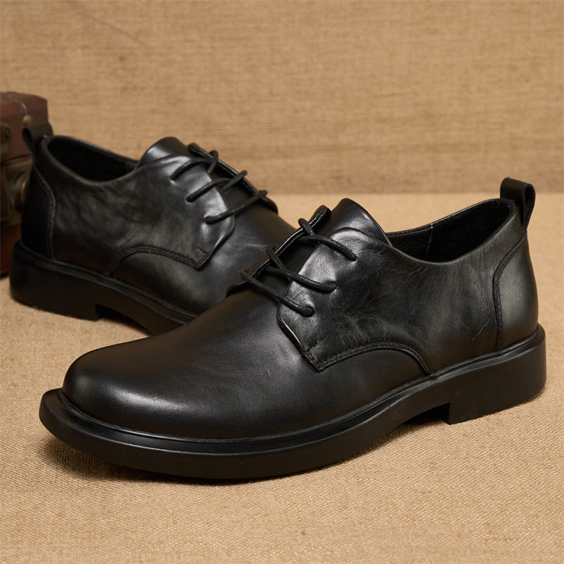 Men's Business Dress Breathable Soft Bottom Top Leather Shoes