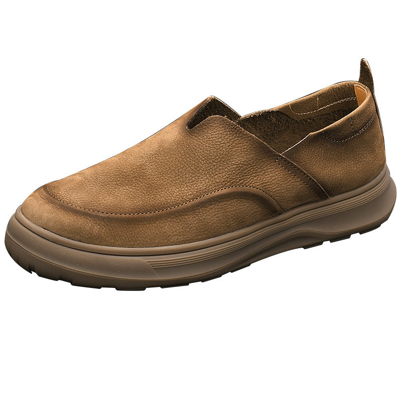 Men's Summer Handmade Genuine Retro Artistic Comfortable Pumps Round Head Loafers