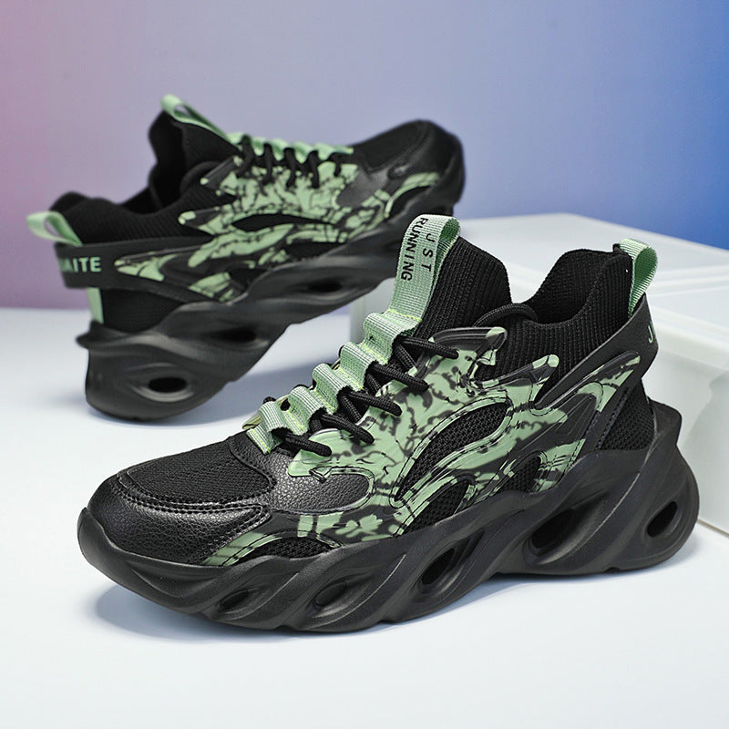 Men's Mesh Surface Clunky Sports Extra Large Sneakers