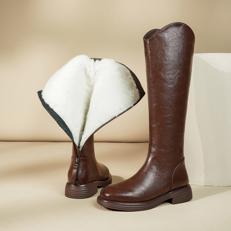 Small High Female Winter Round Head Snow Boots