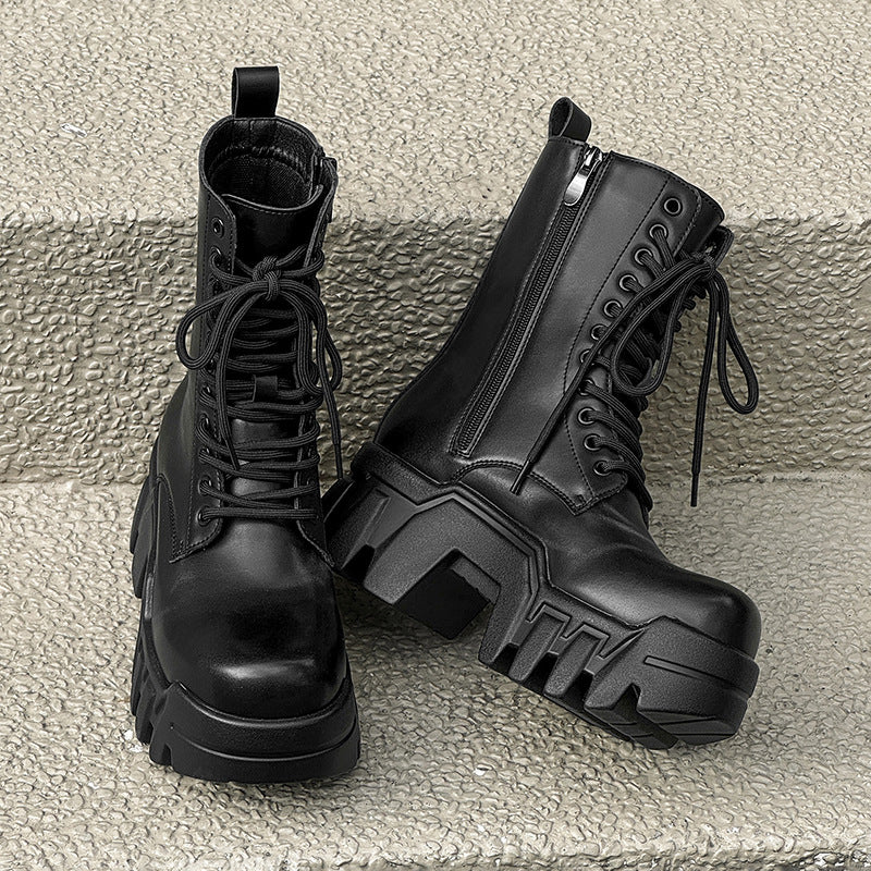 Martin Round Head Thick Bottom Height Increasing Gear Boots