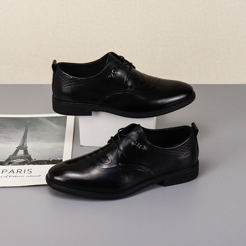 Men's First Layer Cowhide Business Four Genuine Leather Shoes