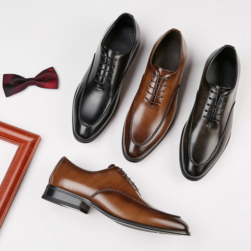 Men's Wear Retro British Style Youth Office Gentleman Leather Shoes