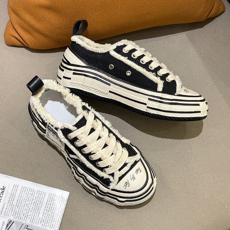 Women's Dissoed Spring Beggar Super Popular Fashion Canvas Shoes