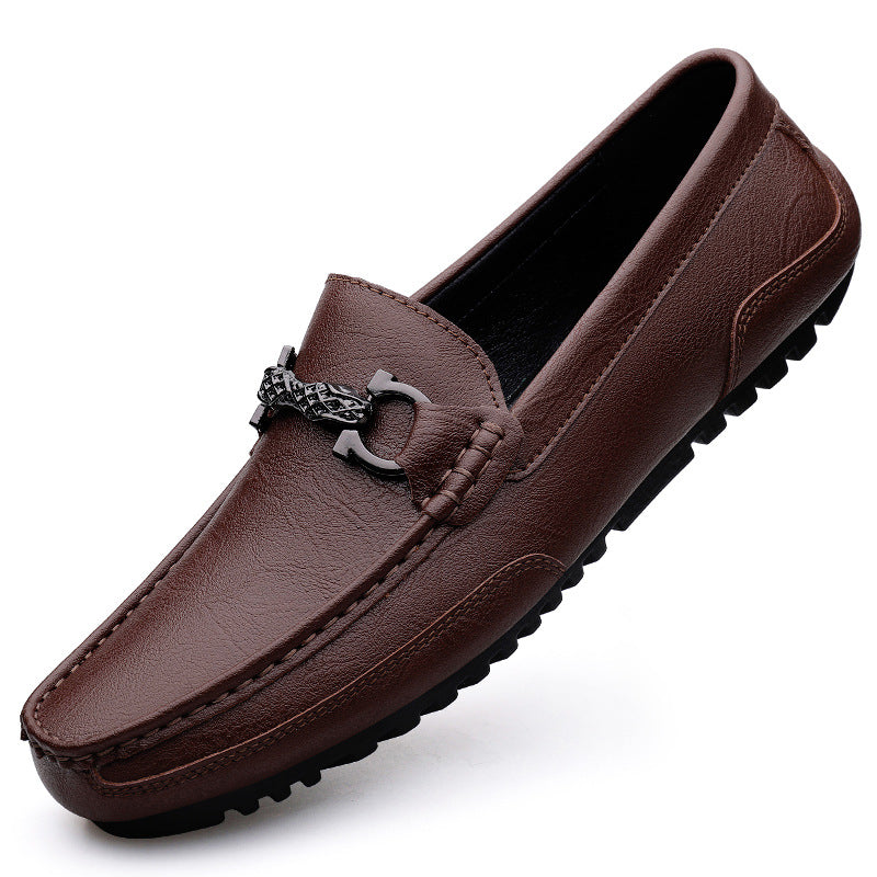 Men's Genuine Breathable Slip-on Korean Style Soft Loafers
