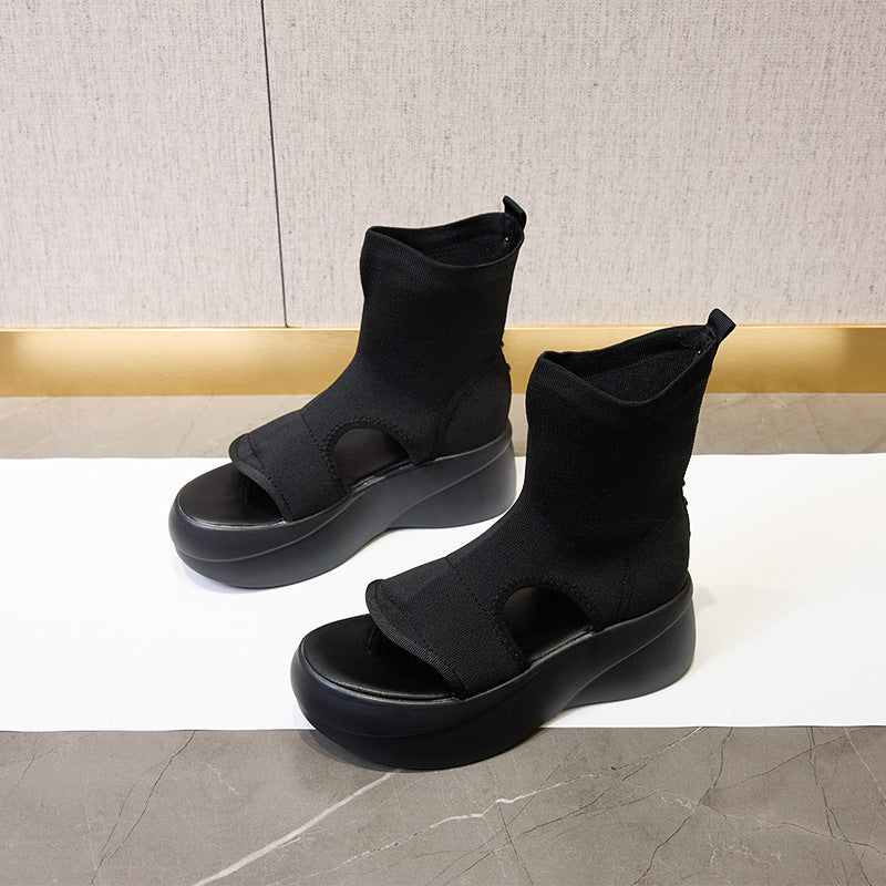 Women's Muffin Open Toe Small Extra Black Sandals