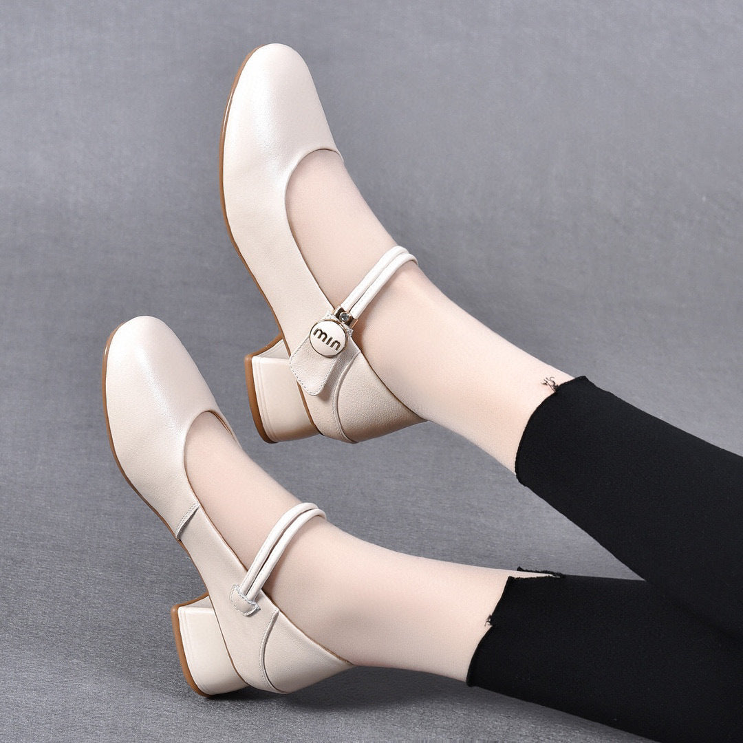 Women's Round Toe Flats Comfortable Low Mary Loafers