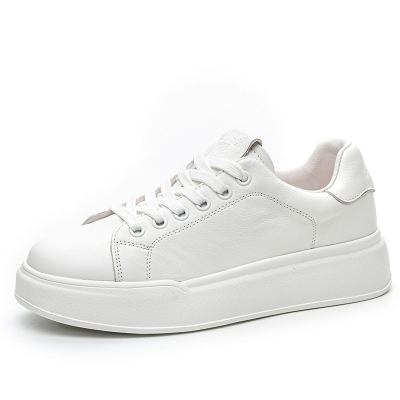 Women's Sense Cowhide Easy Wear Early Spring Classic Sneakers