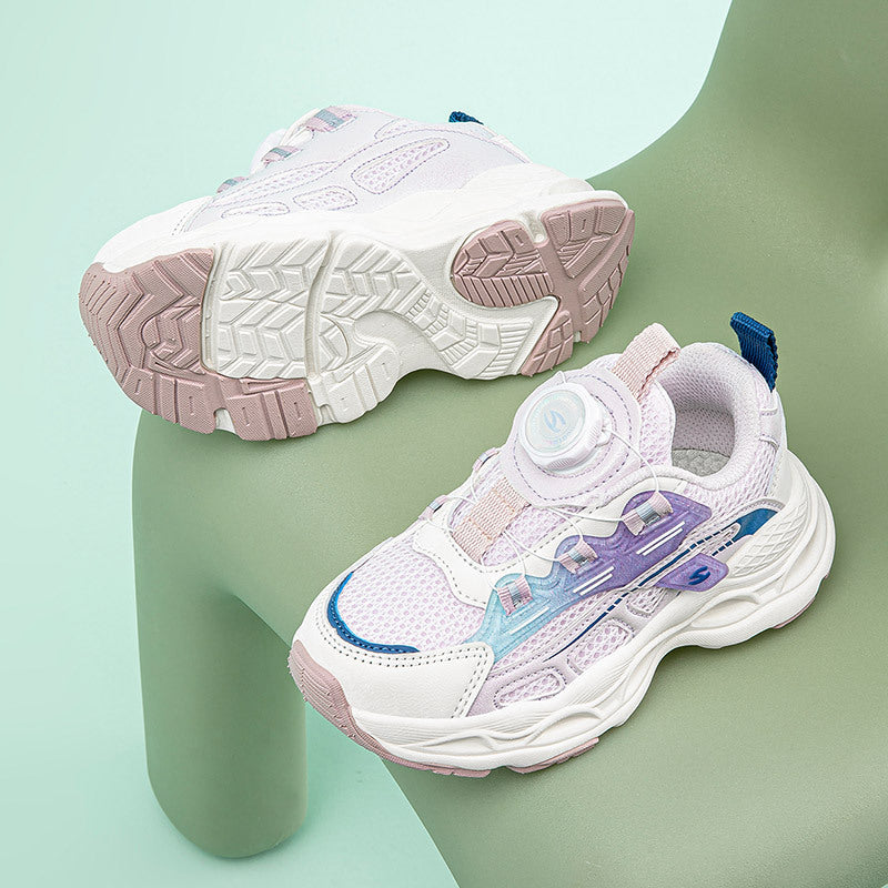 Children's Mesh Breathable Rotating Buckle Dad Versatile Kid's Sneakers