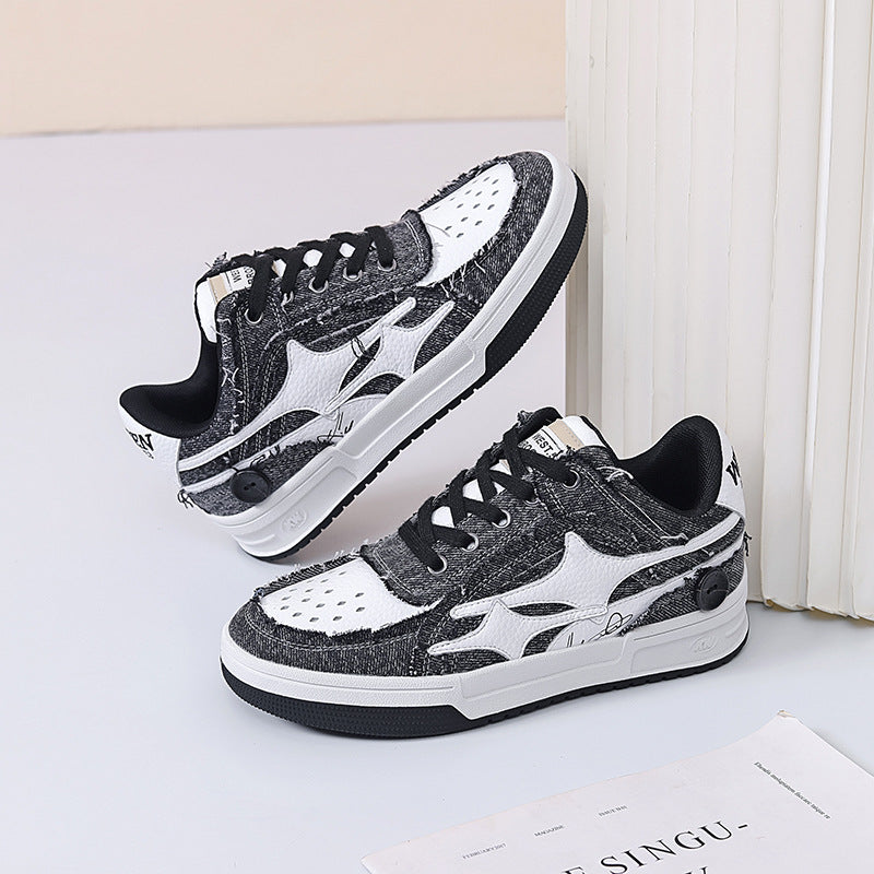 Women's Buckle Summer Purple Thick Bottom Sports Canvas Shoes