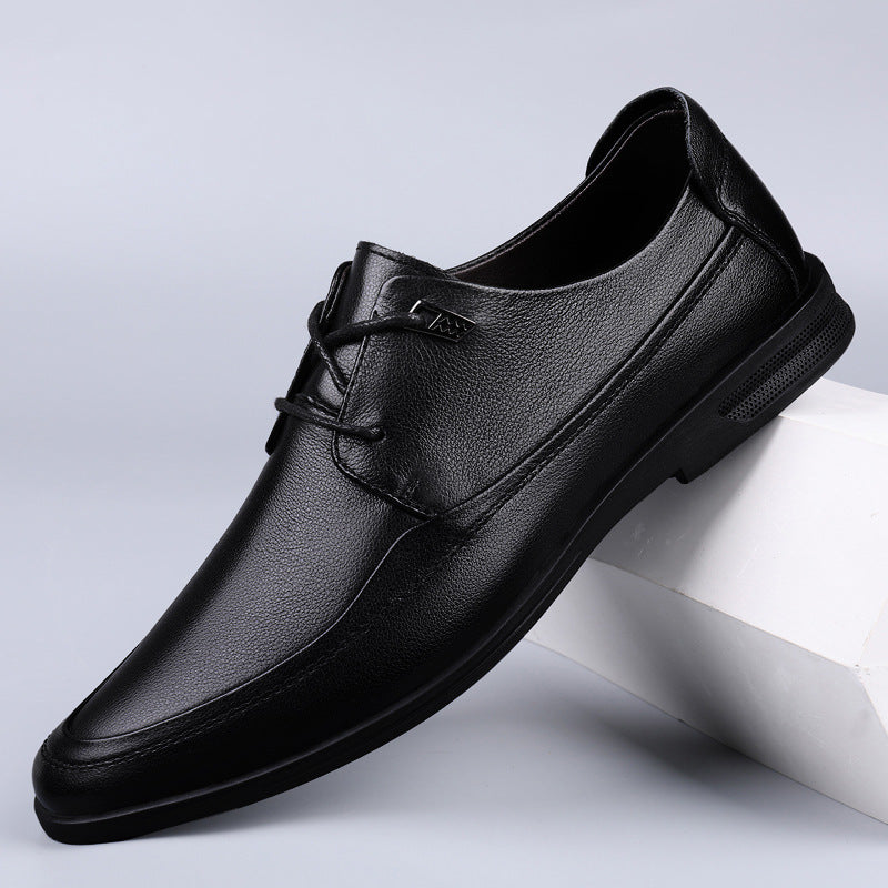 Men's Summer Fashion First Layer Cowhide Soft Leather Shoes