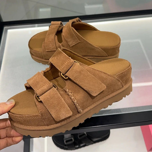 Women's High Version Velcro Niche Couple Summer Sandals