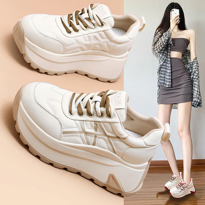 Women's Trendy Thick Bottom Heightened Easy Wear Super Women's Sports Shoes