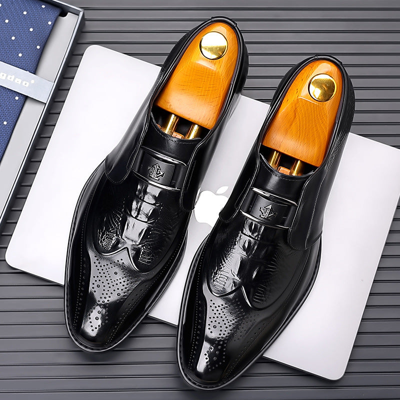 Men's Cowhide Spring Genuine Business Formal Wear Leather Shoes